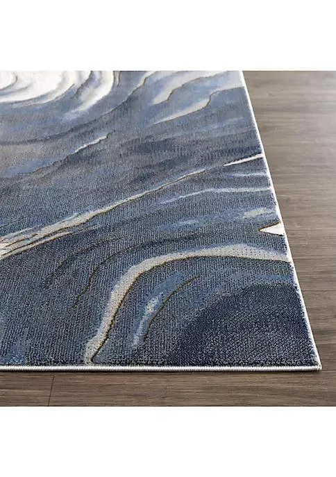 商品belk|Rugs Regal Reg120a Blue Grey Sand Wave Pattern Area Rug 6 X 9,价格¥1128,第2张图片详细描述