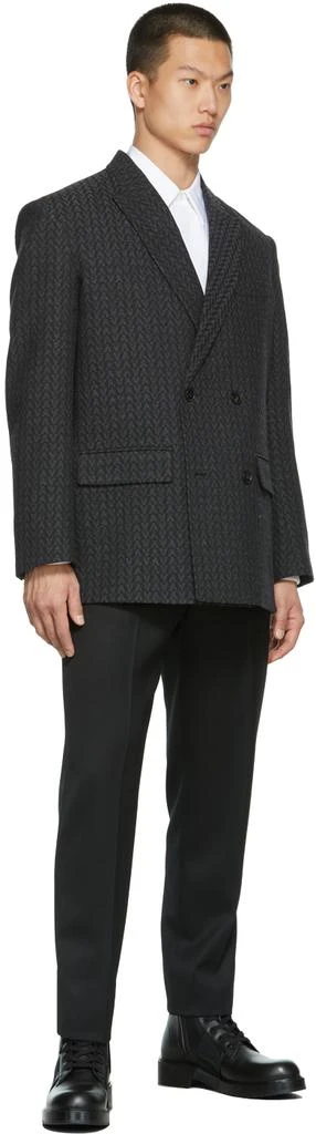 商品Valentino|灰色 Optical Valentino Motif 羊毛西装外套,价格¥10543,第4张图片详细描述