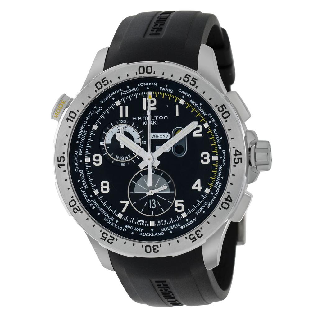 Hamilton Khaki Aviation Worldtimer Chronograph Quartz Men's Watch H76714335商品第1张图片规格展示