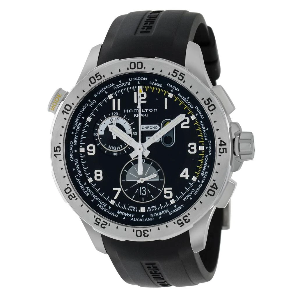 商品Hamilton|Hamilton Khaki Aviation Worldtimer Chronograph Quartz Men's Watch H76714335,价格¥4892,第1张图片