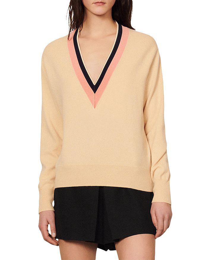 商品Sandro|Contrast Trim Sweater,价格¥1098,第3张图片详细描述