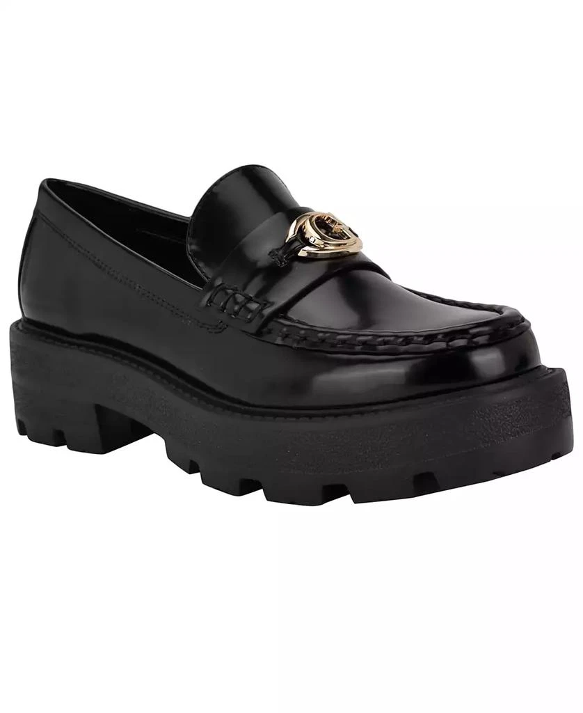 商品GUESS|Women's Yanika G Hardware Lug Sole Loafers,价格¥524,第1张图片