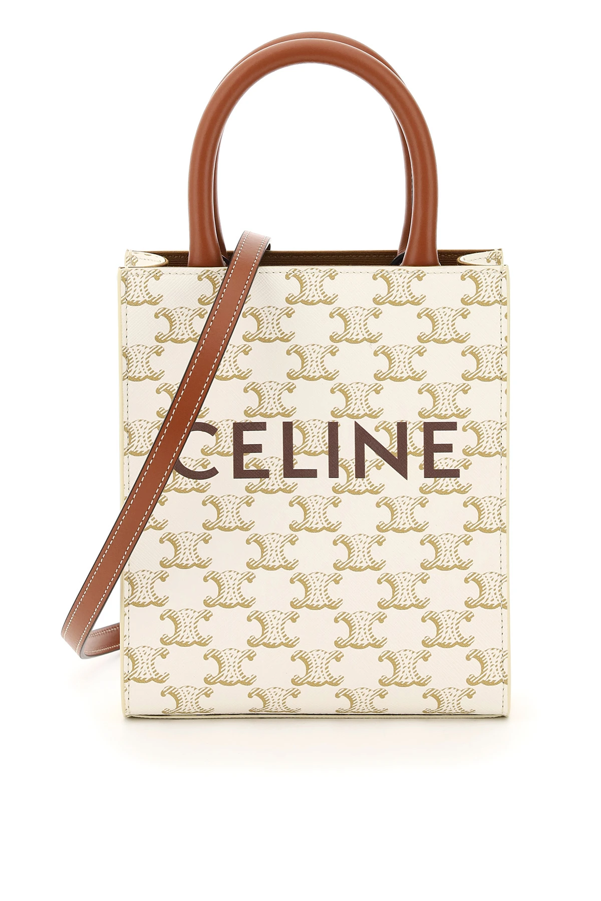 商品Celine|Celine 女士手提包 194372BZK01BC 白色,价格¥15324,第1张图片