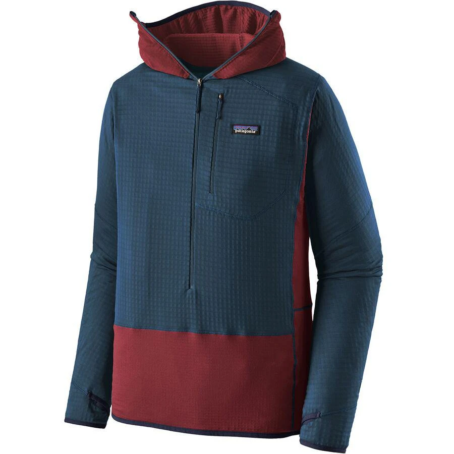 商品Patagonia|R1 Hooded 1/2-Zip Fleece Pullover - Men's,价格¥899 描述