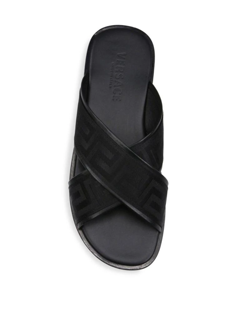 商品Versace|Greca Crisscross Slides,价格¥1755,第4张图片详细描述