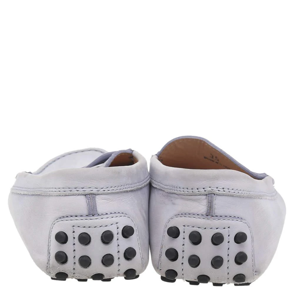 商品[二手商品] Tod's|Tod's Grey Nubuck Leather Penny Slip On Loafers Size 35,价格¥1434,第5张图片详细描述