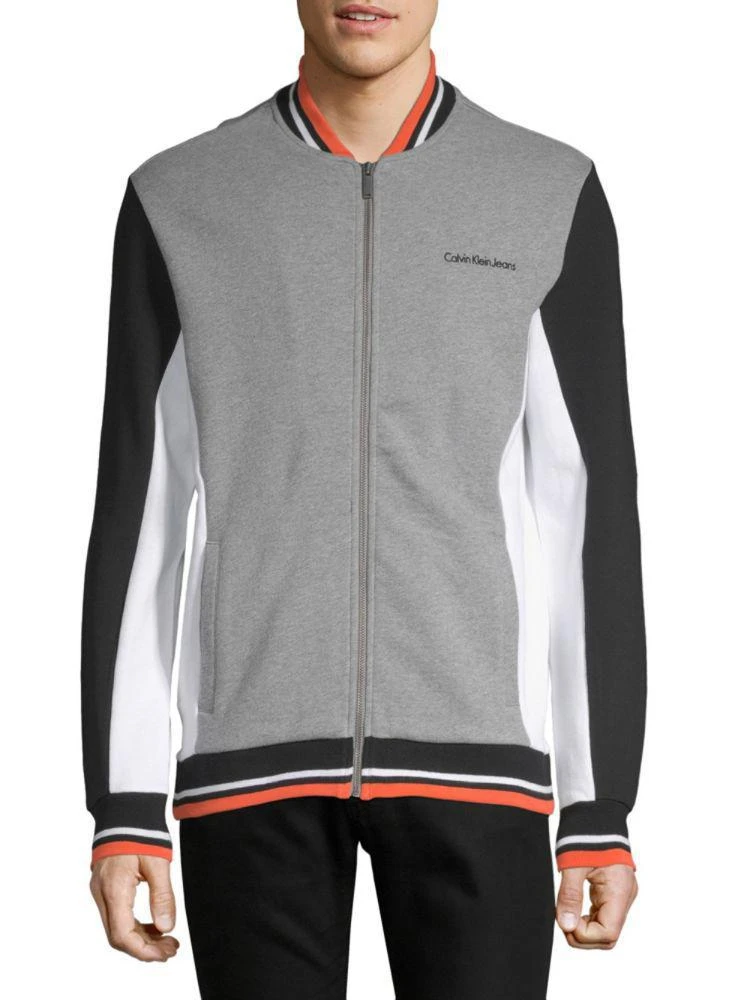 商品Calvin Klein|Athletic Color-Block Bomber Sweater,价格¥221,第1张图片
