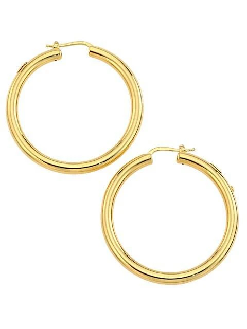 商品Roberto Coin|18K Yellow Gold Round Tubular Hoop Earrings, 43MM,价格¥22914,第1张图片