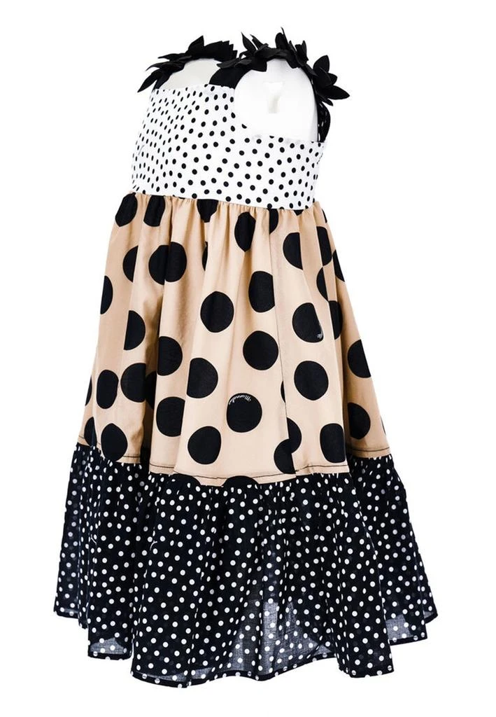 商品MONNALISA|Monnalisa Polka-Dot Printed Sleeveless Tiered Dress,价格¥1690,第3张图片详细描述