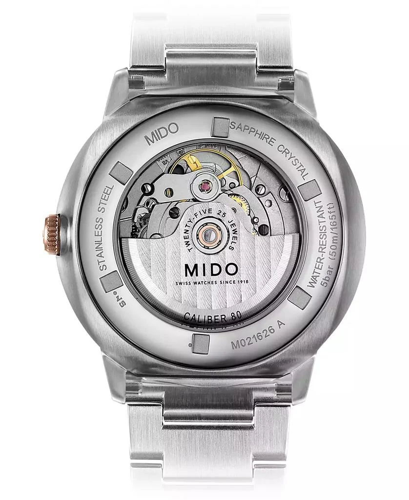 商品MIDO|Men's Swiss Automatic Commander II BigDate Two-Tone Stainless Steel Bracelet Watch 42mm,价格¥8763,第3张图片详细描述