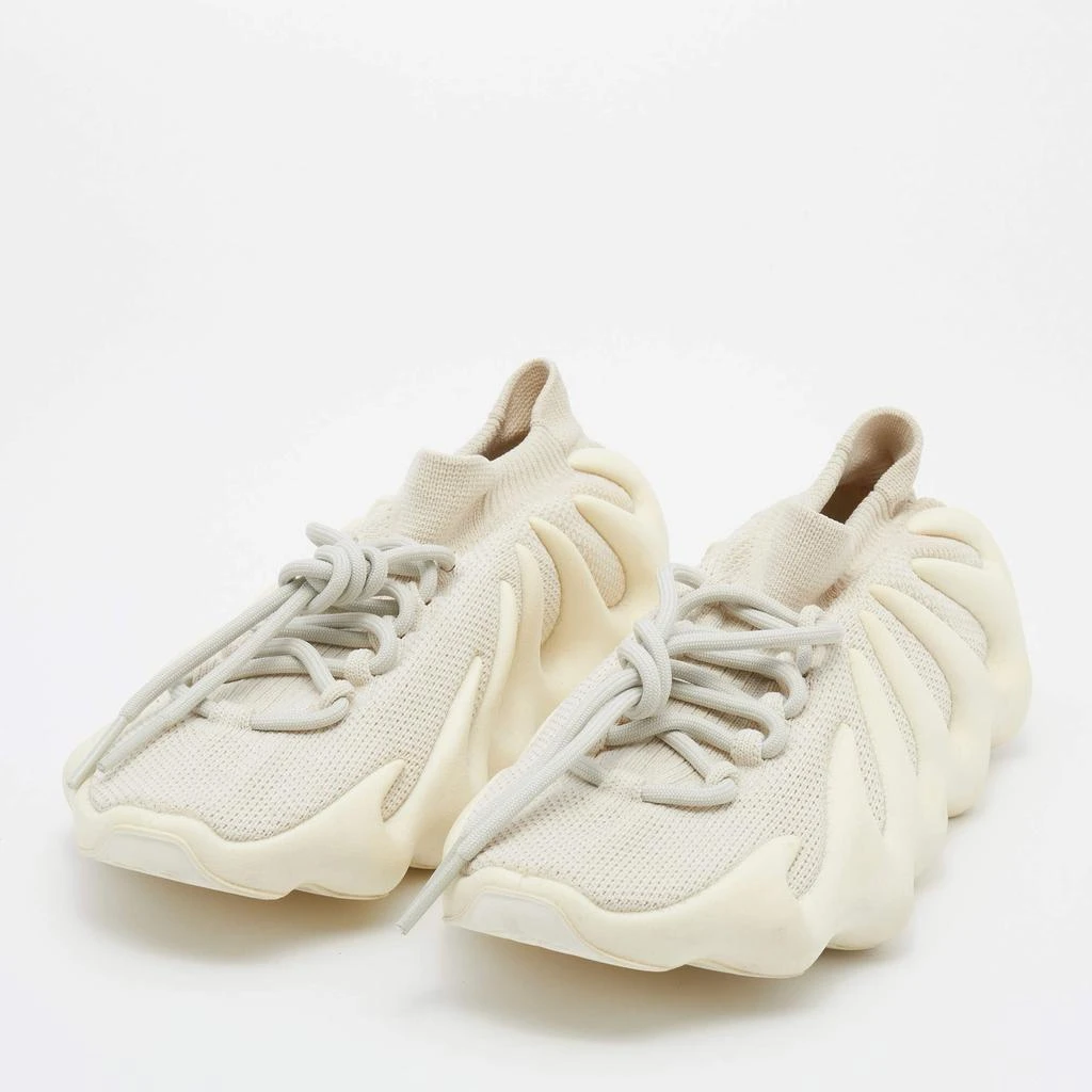 商品[二手商品] YEEZY|Yeezy x Adidas White Stretch Knit Fabric Yeezy 450 Cloud White Sneakers Size 42 2/3,价格¥1176,第2张图片详细描述