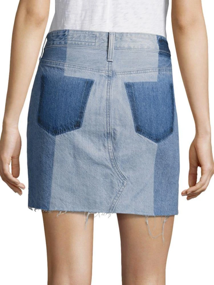 商品AG Jeans|Sandy Colorblock Denim Mini Skirt,价格¥317,第2张图片详细描述