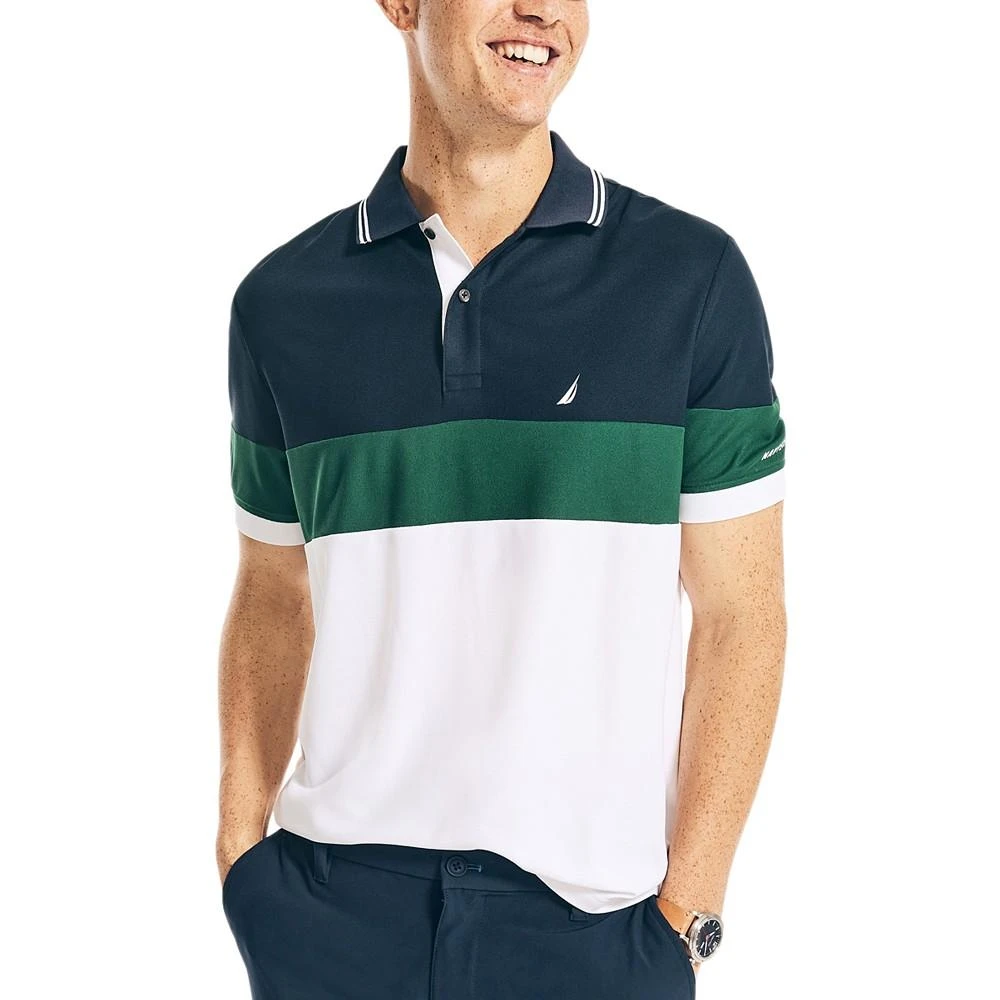 商品Nautica|Men's Navtech Sustainably Crafted Colorblock Classic Fit Polo,价格¥215,第1张图片