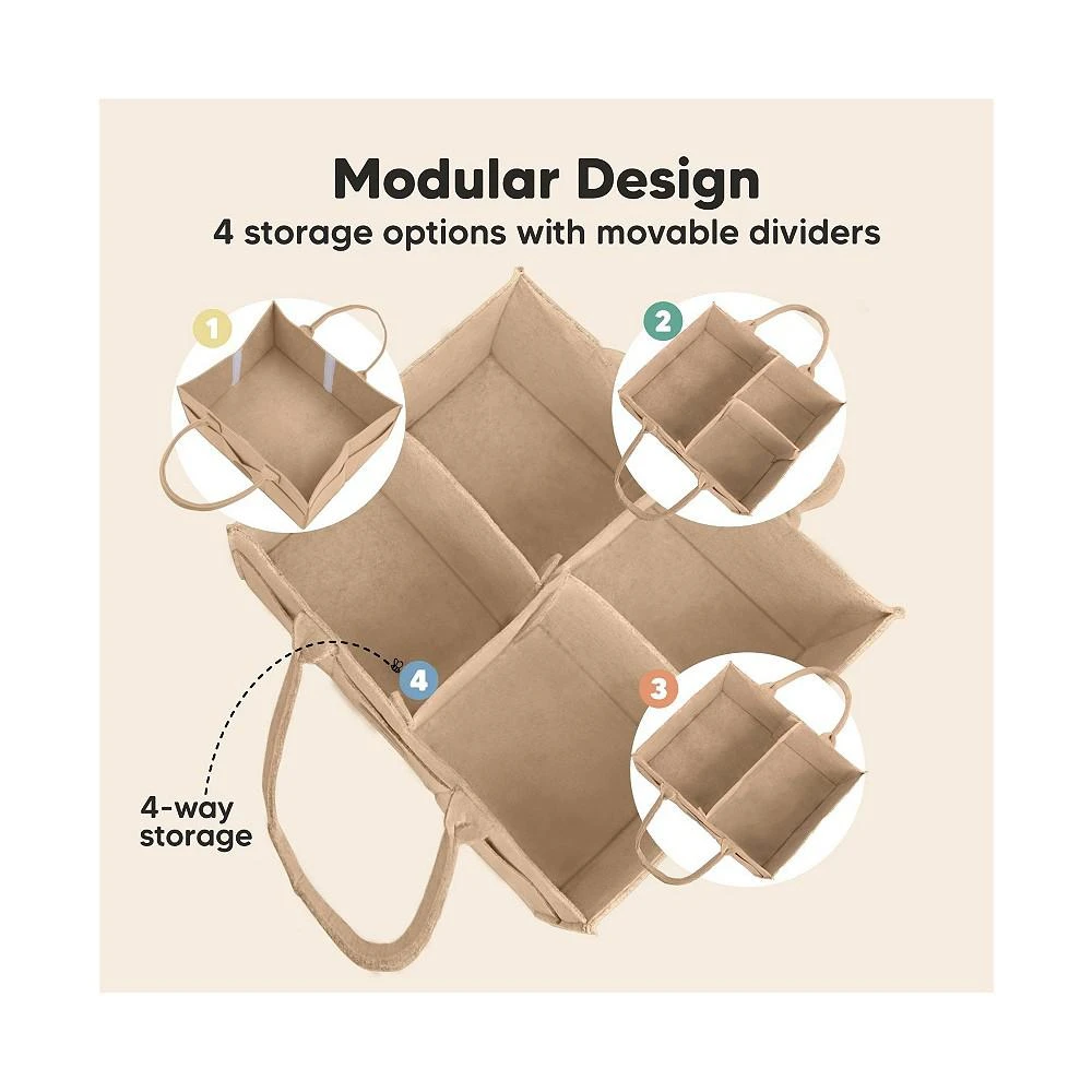 商品KeaBabies|Original Baby Diaper Caddy Organizer, Large Storage Caddy Organizer for Nursery, Changing Table,价格¥164,第3张图片详细描述