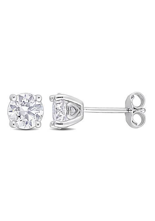 商品Belk & Co.|Co. Lab Created 1.4 Ct. T.g.w. Created Moissanite Stud Earrings In Sterling Silver,价格¥1069,第1张图片