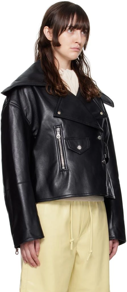 商品Nanushka|Black Ado Regenerated Leather Jacket,价格¥3271,第2张图片详细描述