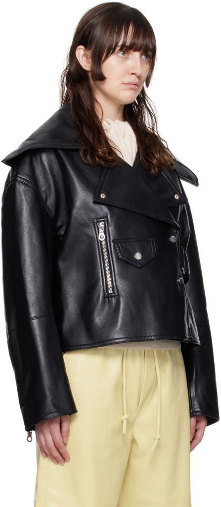 商品Nanushka|Black Ado Regenerated Leather Jacket,价格¥4749,第4张图片详细描述