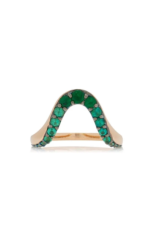 商品Marie Mas|Marie Mas - 18K Rose Gold Emerald Ring - Green - US 8.5 - Moda Operandi - Gifts For Her,价格¥36453,第1张图片