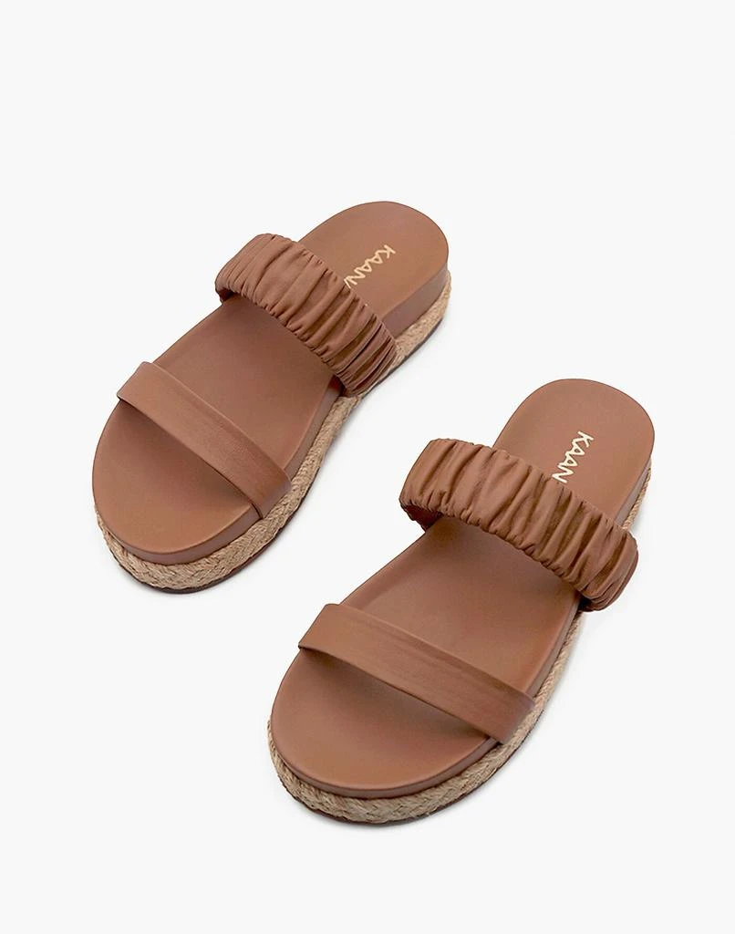 商品Madewell|KAANAS Selangor Ruched Platform Pool Slide,价格¥1023,第1张图片