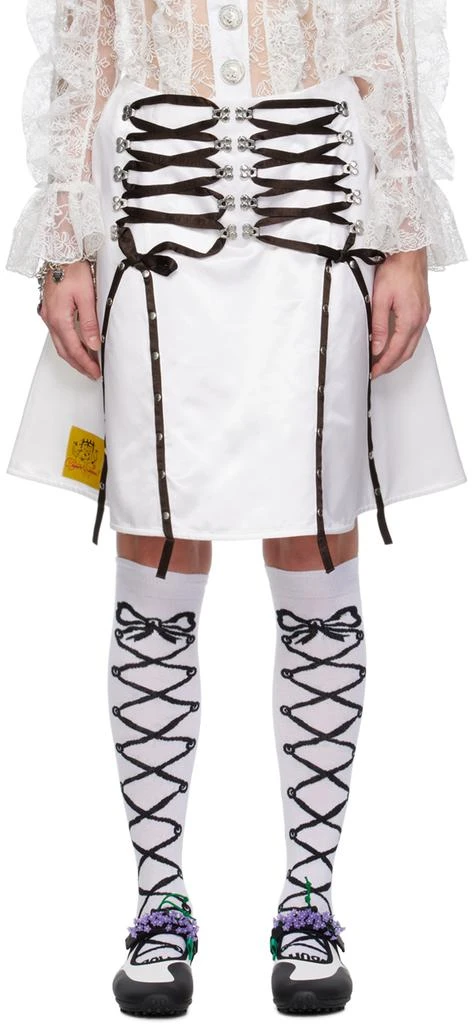 商品CHOPOVA LOWENA|White Wipe Out Miniskirt,价格¥2448,第1张图片