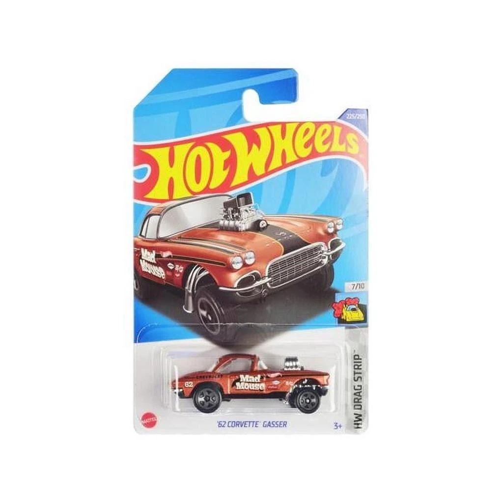 商品Hotwheels|1962 Chevrolet Corvette Gasser Mad Mouse Copper Metallic with Black Stripes HW Drag Strip Series Diecast Model Car,价格¥145,第1张图片