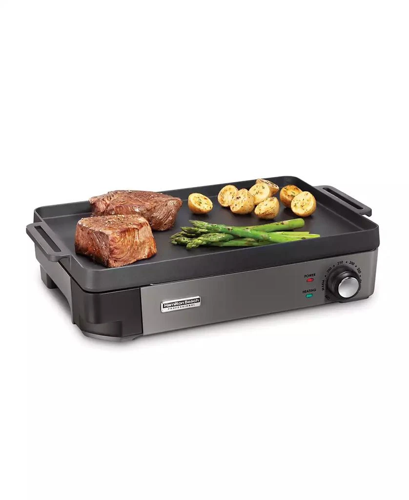 商品Hamilton Beach|Professional Cast Iron Electric Grill - 38560,价格¥1058,第2张图片详细描述