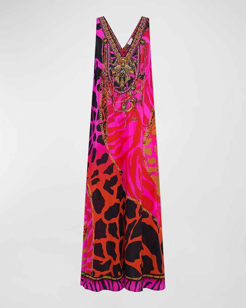 商品Camilla|Always Change Your Spots V-Neck Flared Jumpsuit,价格¥5743,第4张图片详细描述