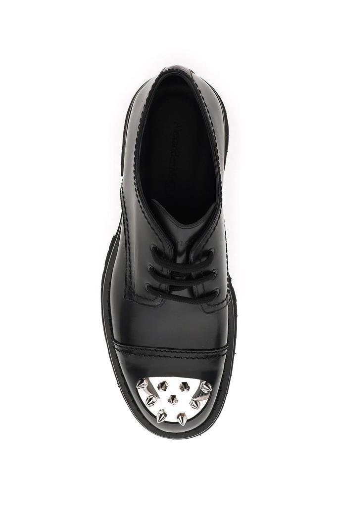 商品Alexander McQueen|Alexander mcqueen leather lace-up shoes with studded toe-cap,价格¥6105,第4张图片详细描述