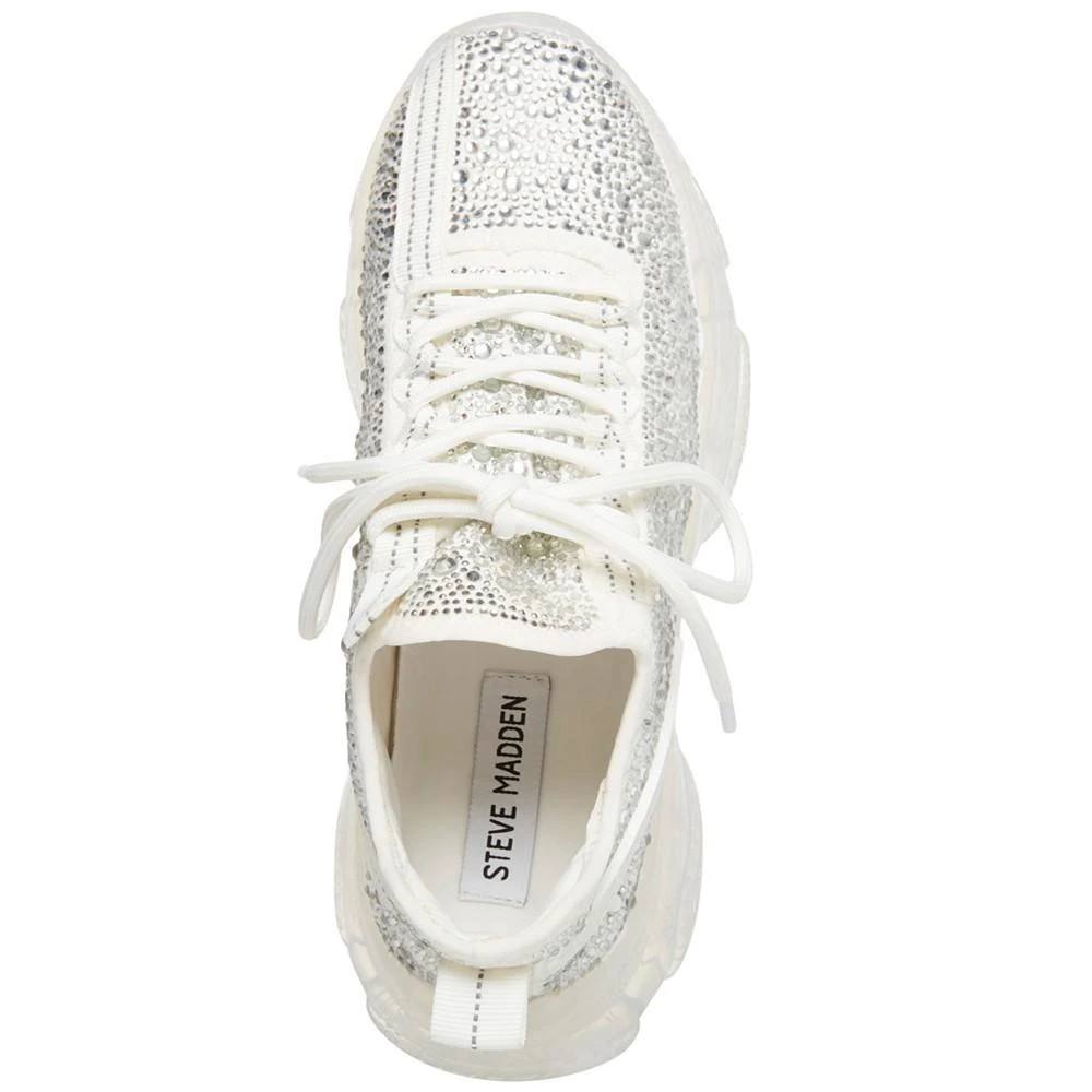 商品Steve Madden|Women's Maxima Rhinestone-Trim Trainer Sneakers,价格¥760,第4张图片详细描述