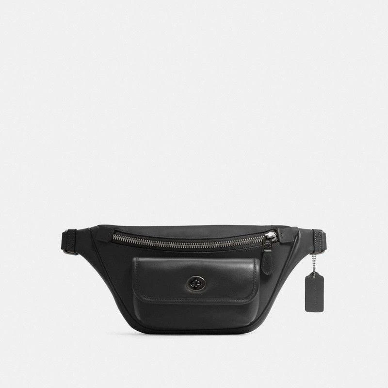 商品Coach|COACH 奥莱款大号男士皮质腰包,价格¥2175,第1张图片