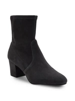 商品Stuart Weitzman|Siggy 60 Suede Block Heel Sock Boots,价格¥1032,第2张图片详细描述