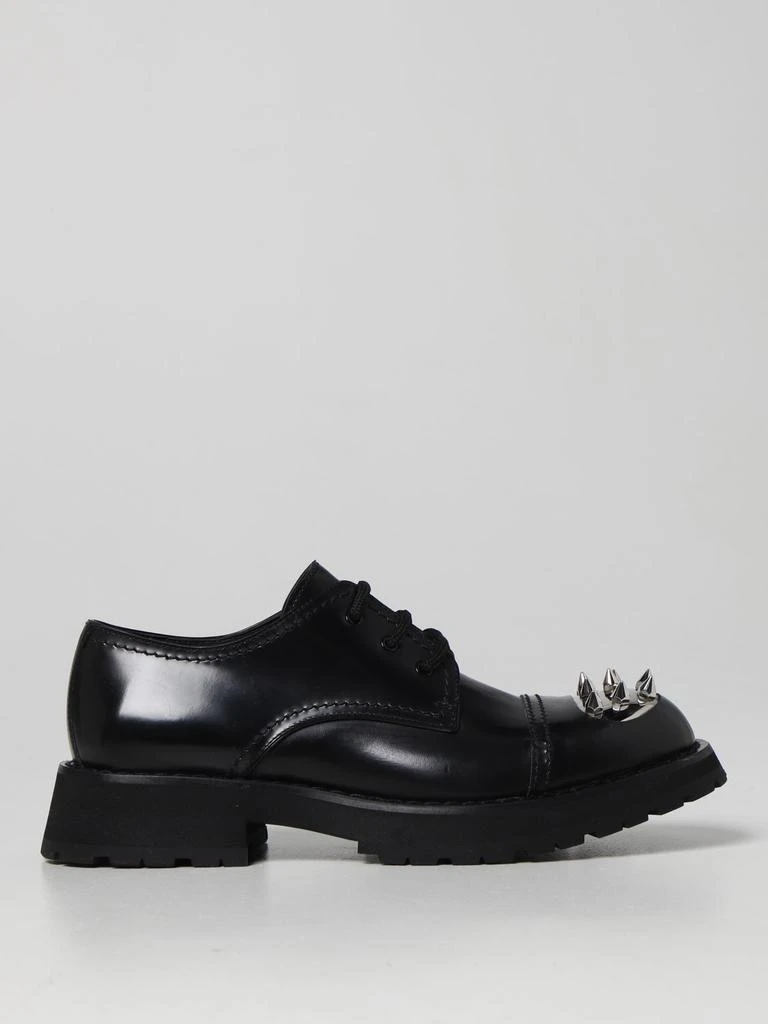 商品Alexander McQueen|Alexander McQueen lace-up leather derby with spikes,价格¥4781,第1张图片