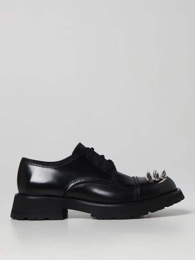 商品Alexander McQueen|Alexander McQueen lace-up leather derby with spikes,价格¥4420,第1张图片