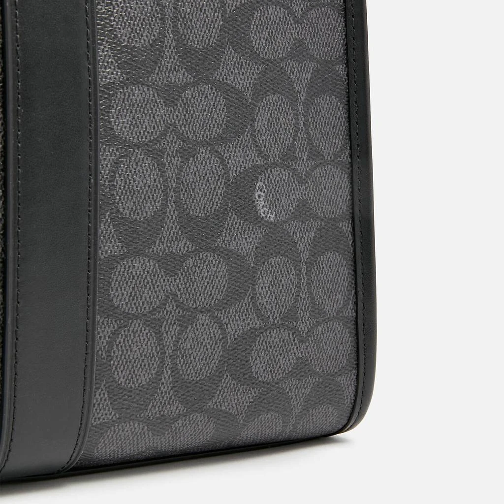 商品Coach|Coach Men's Gotham Signature Canvas Portfolio Bag - Charcoal/Black,价格¥6049,第5张图片详细描述