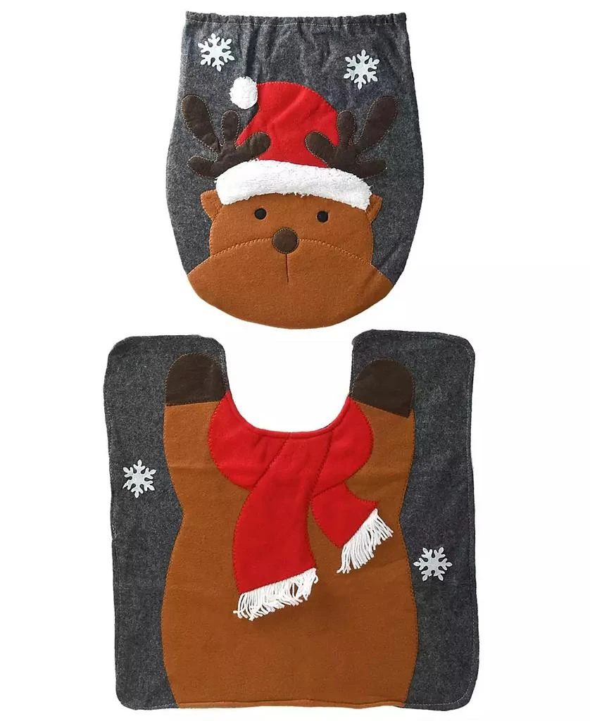 商品National Tree Company|Two-Piece Holiday Bathroom Seat and Floor Cover,价格¥172,第1张图片