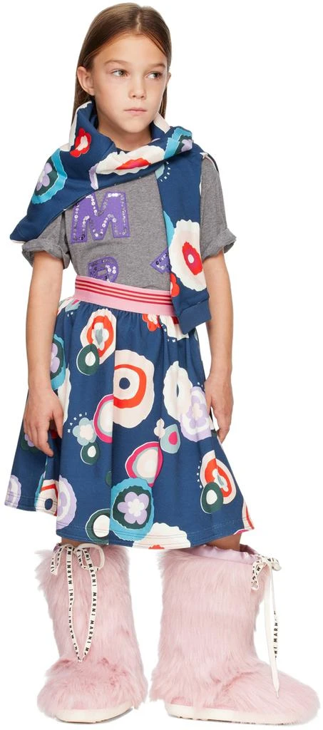 商品Marni|Kids Navy Floral Skirt,价格¥617,第4张图片详细描述