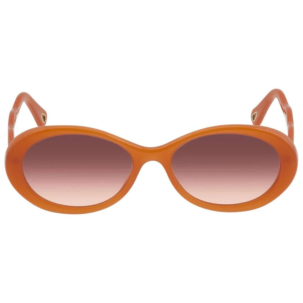 商品Chloé|Chloe Red Gradient Oval Ladies Sunglasses CH0088S 004 56,价格¥923,第2张图片详细描述