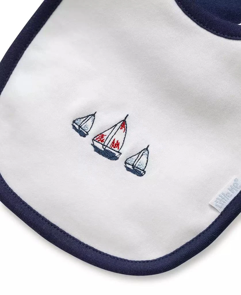 商品Little Me|Baby Boys Sailboats Bibs and Burp Cloth, Pack of 3,价格¥100,第2张图片详细描述