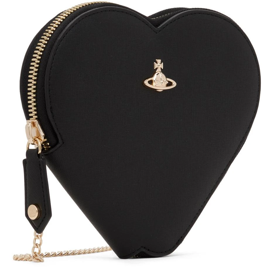 商品Vivienne Westwood|Black Saffiano Heart Crossbody Bag,价格¥2063,第2张图片详细描述