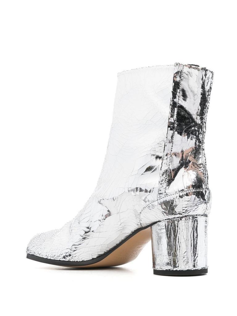 商品MAISON MARGIELA|Maison Margiela Women's  Silver Leather Ankle Boots,价格¥7520,第5张图片详细描述
