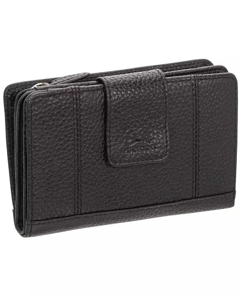 商品Mancini Leather Goods|Women's Pebbled Collection RFID Secure Clutch Wallet,价格¥520,第2张图片详细描述