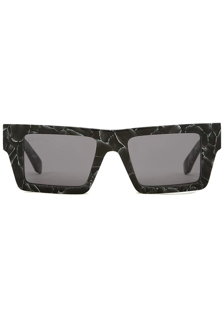 商品Off-White|Nassau marbled rectangle-frame sunglasses,价格¥1253,第2张图片详细描述