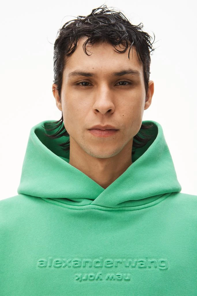 商品Alexander Wang|EMBOSSED LOGO HOODIE IN TERRY,价格¥1490,第4张图片详细描述