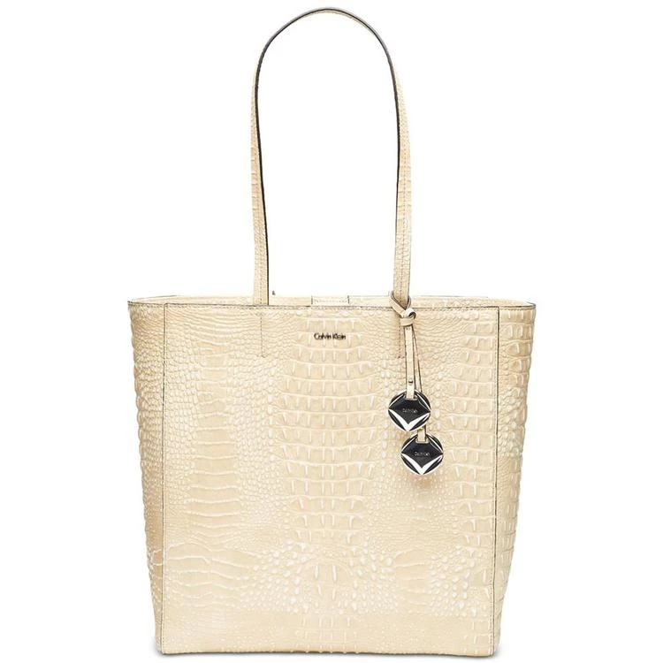 商品Calvin Klein|North/South Croco Pebble Tote,价格¥526,第1张图片