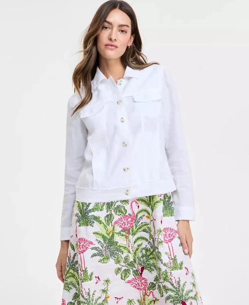商品Charter Club|Women's 100% Linen Jacket, Created for Macy's,价格¥425,第1张图片