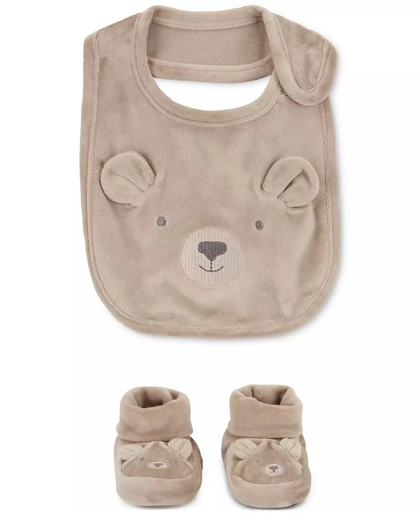 商品Carter's|Baby Bear Booties & Bib, 3 Piece Set,价格¥90,第1张图片