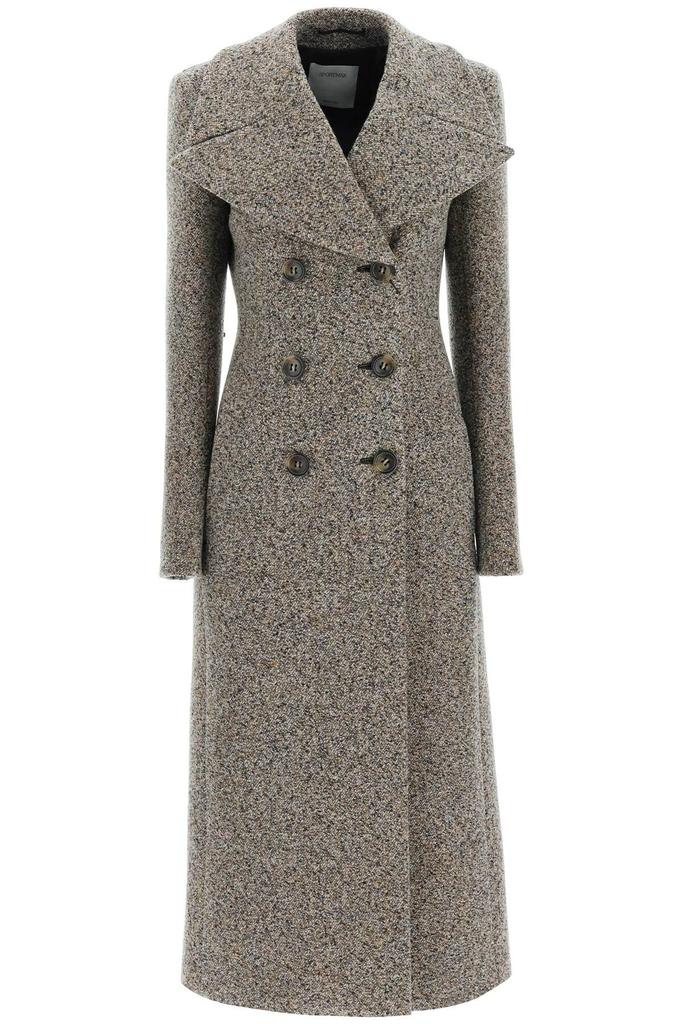 Max Mara]'MARKUS' LONG COAT IN SPECKLED WOOL 羊毛+布衬里价格¥6370