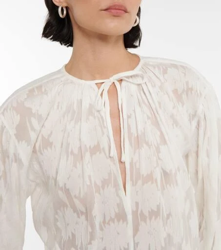 商品Vince|Floral silk and cotton blouse,价格¥1638,第4张图片详细描述