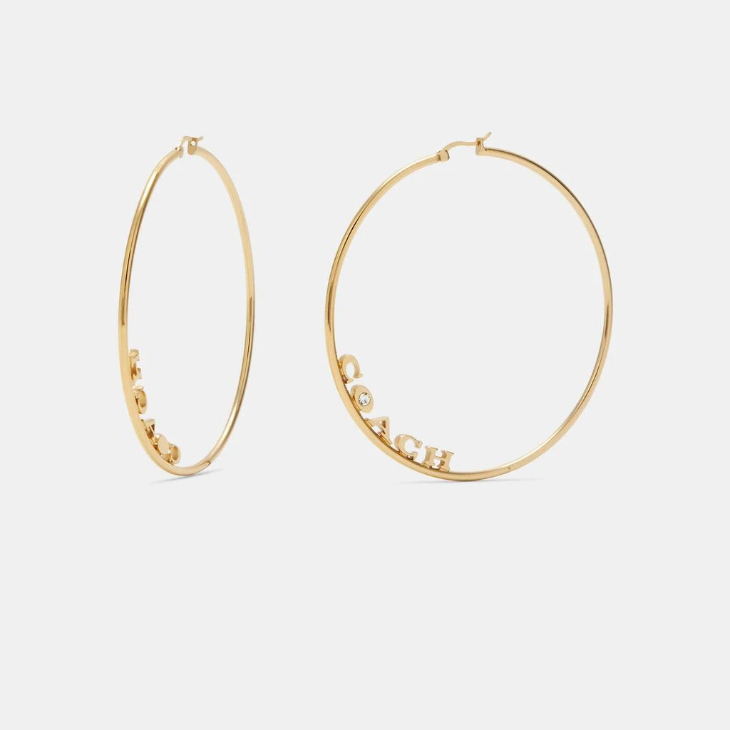 商品Coach|Signature Large Hoop Earrings,价格¥337,第1张图片