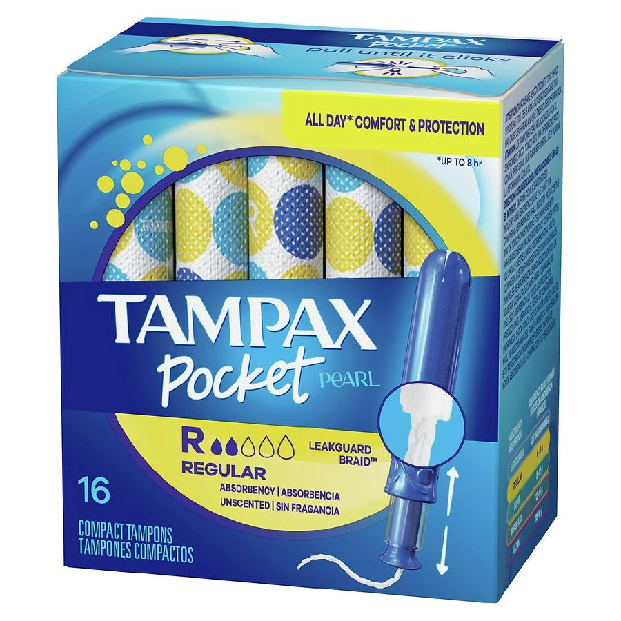 Tampons, with LeakGuard Braid & Extendable Applicator No Scent, Regular Absorbency 商品